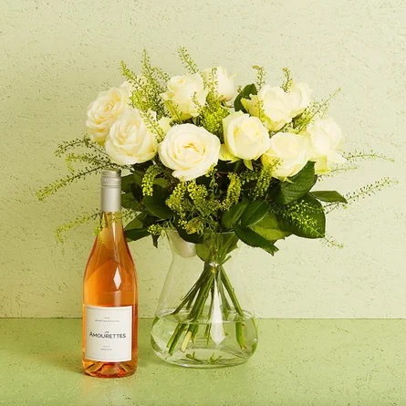 De hvide roser med Les Amourettes, Rosé Pays d`Oc